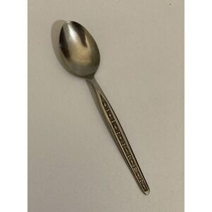 Continental Japan CSS33 Dots Diamonds Textured Place Oval Soup‎ Spoon Vtg